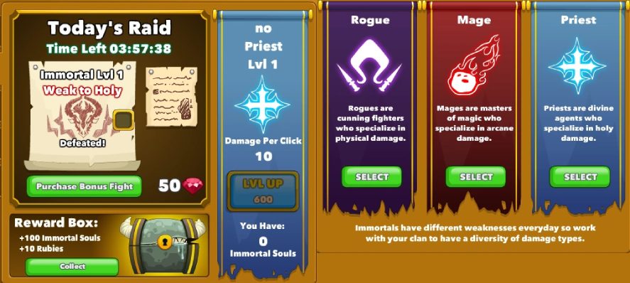 Clan and Raids in Clicker Heroes