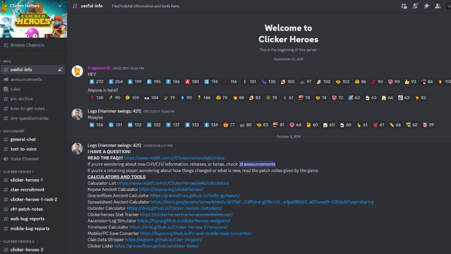 Clicker Heroes's Discord Community