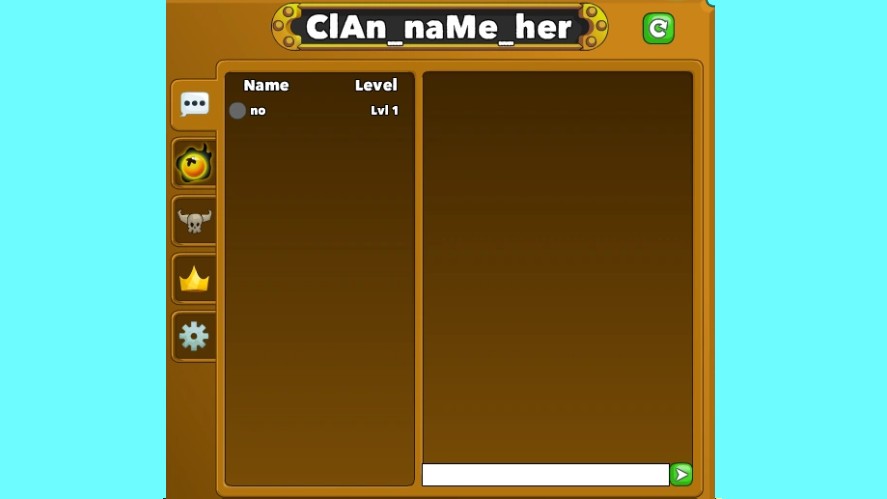 A Clan Interface in Clicker Heroes