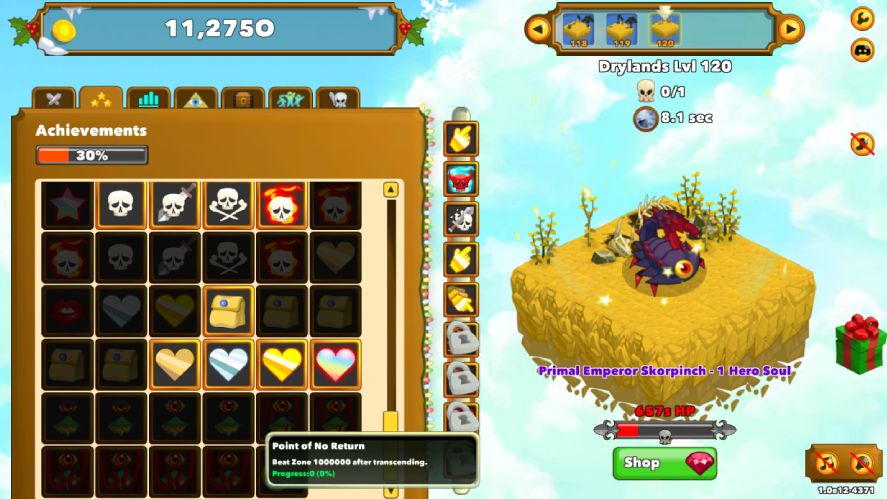 One of the Impossible Achievements in Clicker Heroes