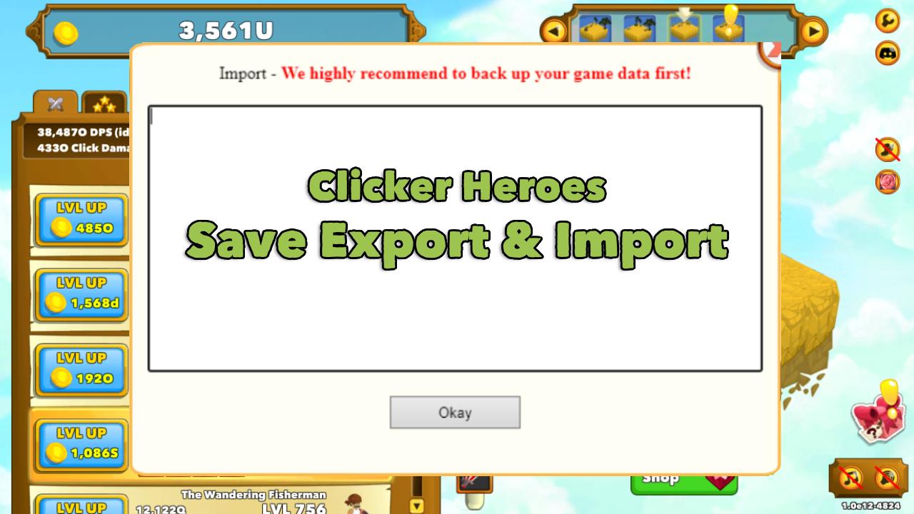 Clicker Heroes Save Export and Import Step-by-Step Tutorial