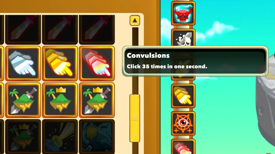 An achievement in Clicker Heroes that requires clicking 35 times in one second