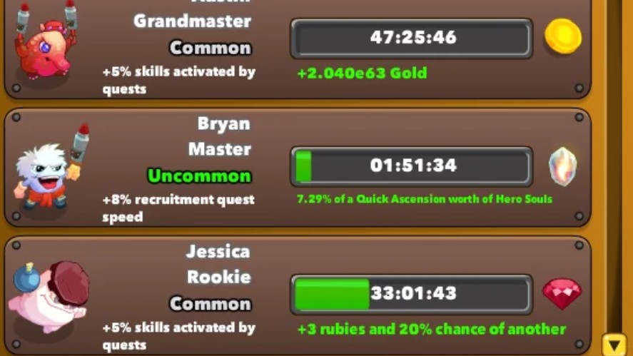 Mercenary Ruby Quests