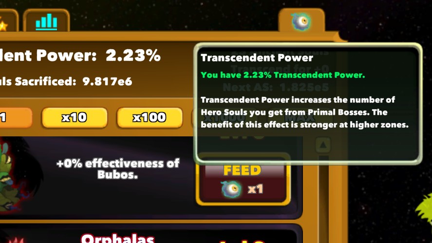 The transcendent power description box