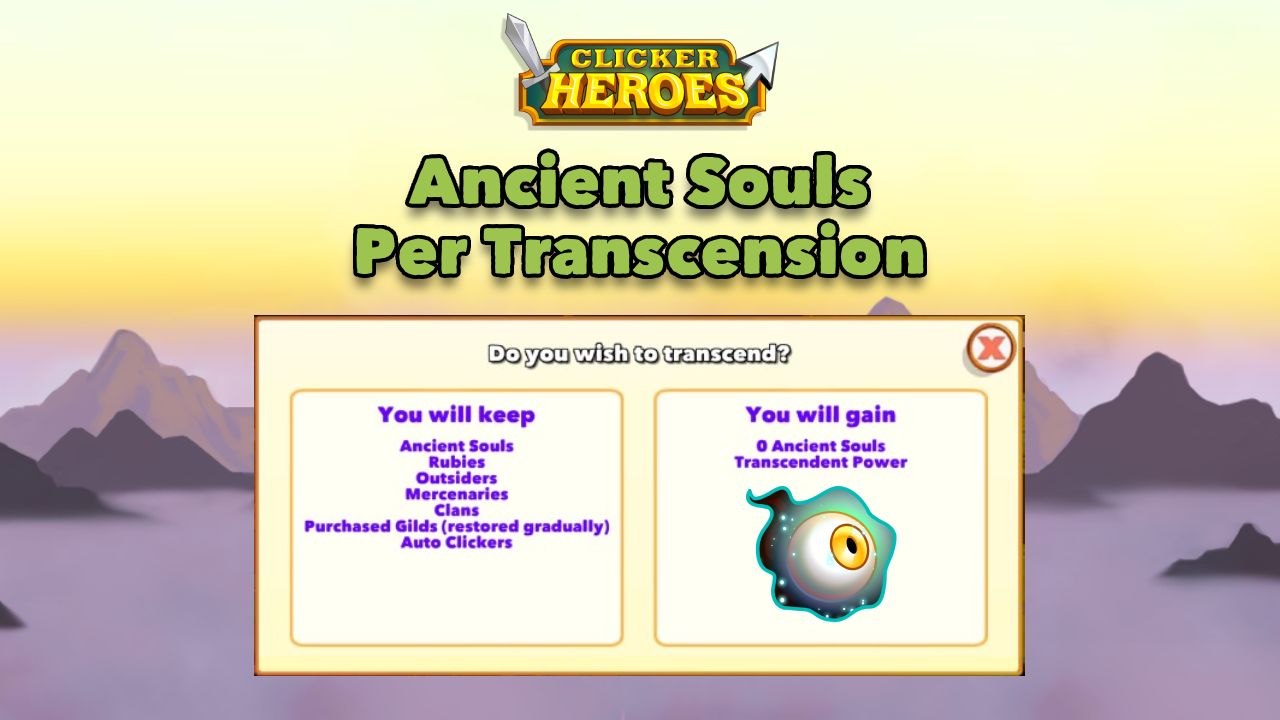 Ancient Souls Per Transcension How to Maximize Your Gain