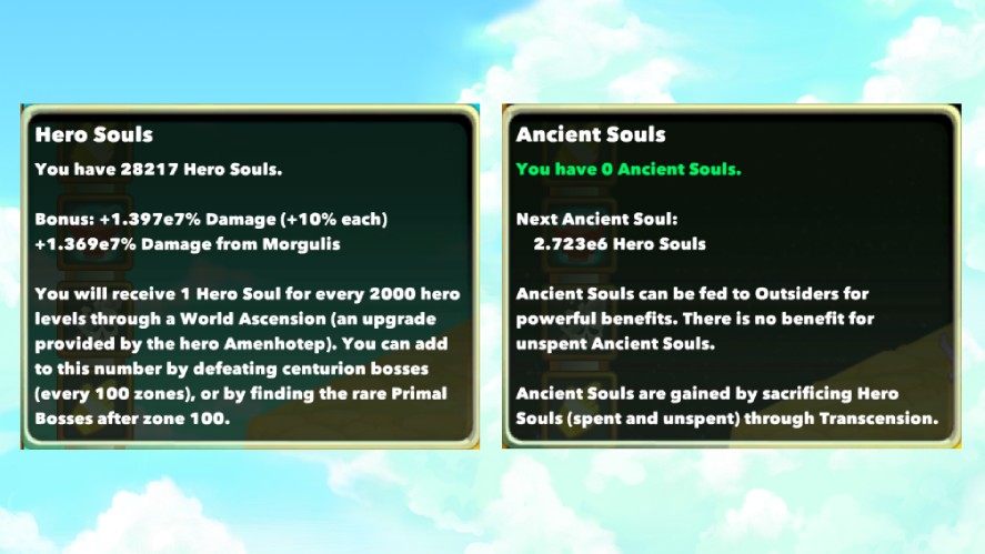 Hero Souls vs. Ancient Souls
